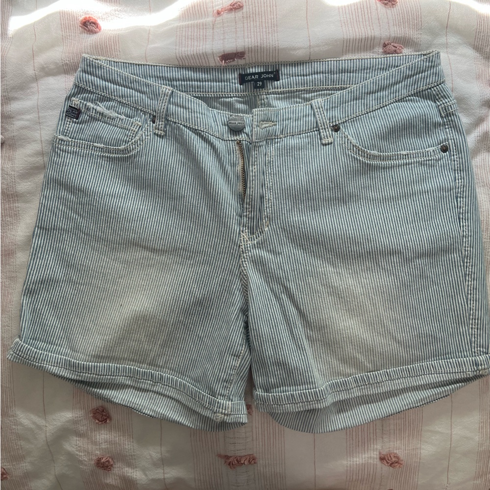 Dear John denim striped shorts.  Size 29. NWOT’s